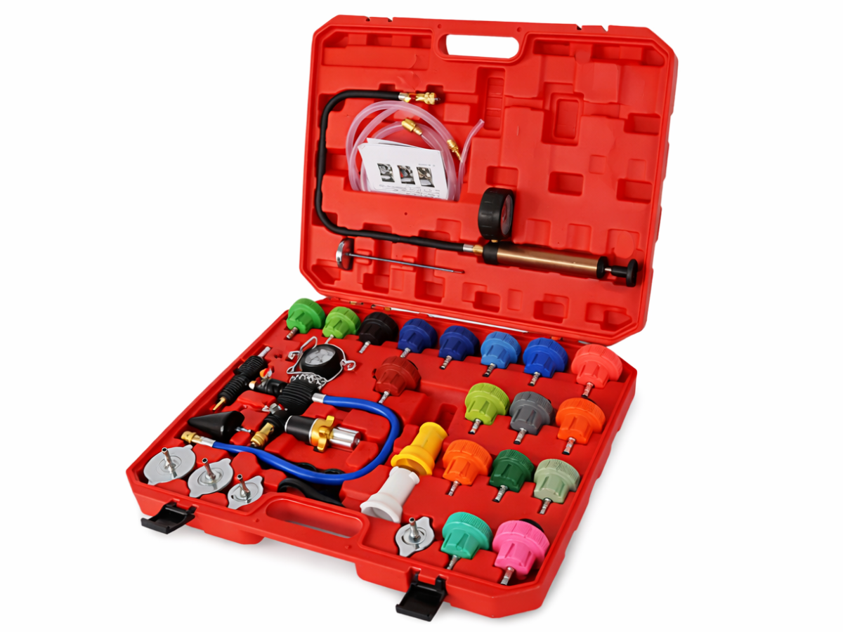 34pcs Radiator Pump Cooling System Pressure Tester Vacuum Purge Kit