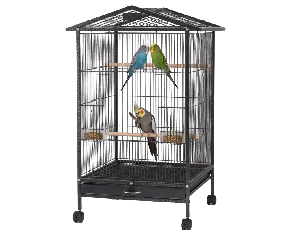 Large Bird Cage Parrot Cage with Stand Carrier