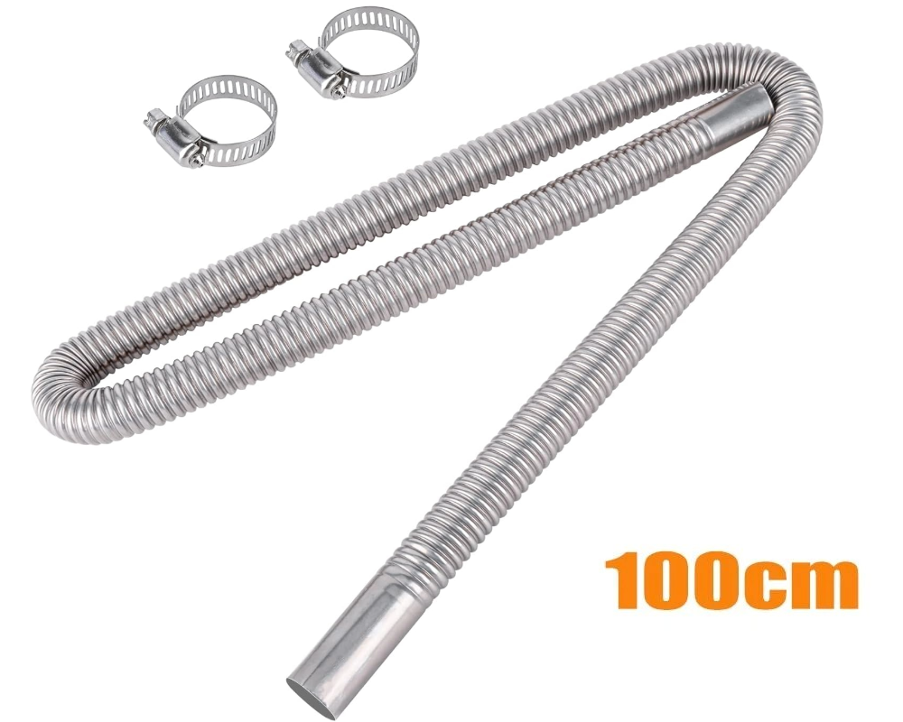 100cm Air Diesel Parking Heater Stainless Steel Exhaust Pipe Tube Gas
