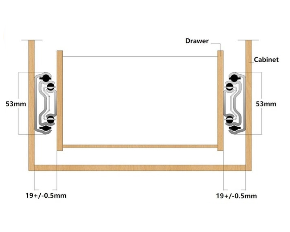 12" Drawer Slides Runner
