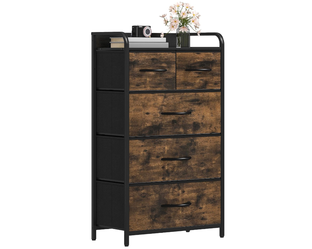 Tall Boy 5 Drawers Chest of Drawers