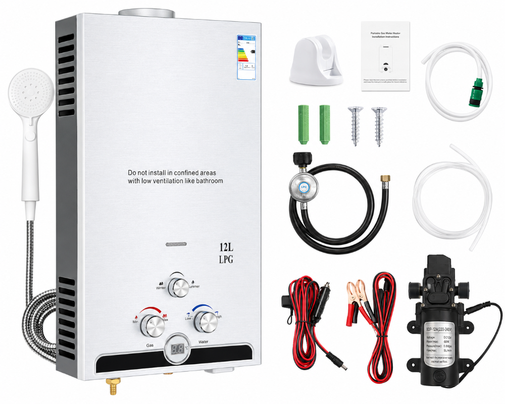 Gas Water Heating with Pump 12L