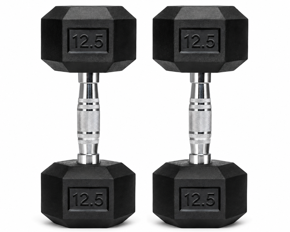 Hexagonal Dumbbell Set 12.5Kg Each