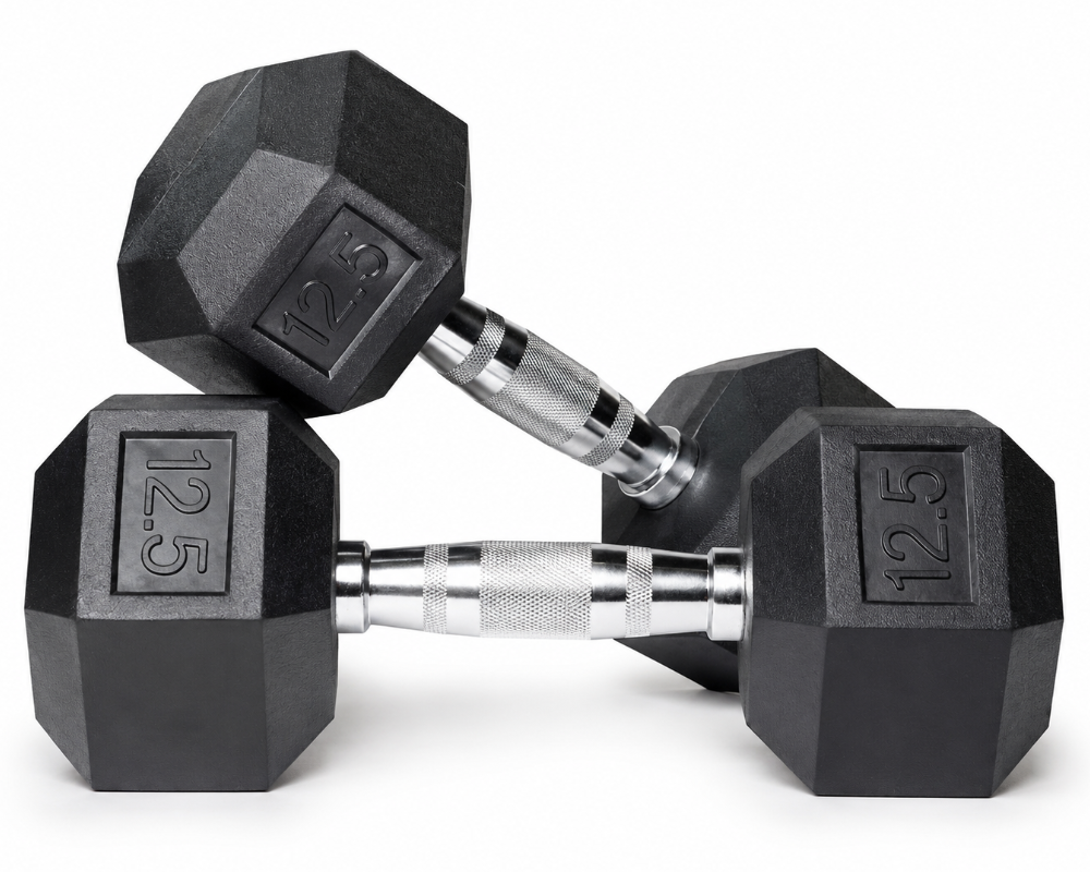 Hexagonal Dumbbell Set 12.5Kg Each