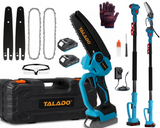 Mini Chain saw Cordless Power Chain Saws 6" with Extension Pole & Battery System