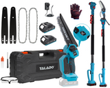 Mini Chain saw Cordless Power Chain Saws 8" with Extension Pole & Battery System
