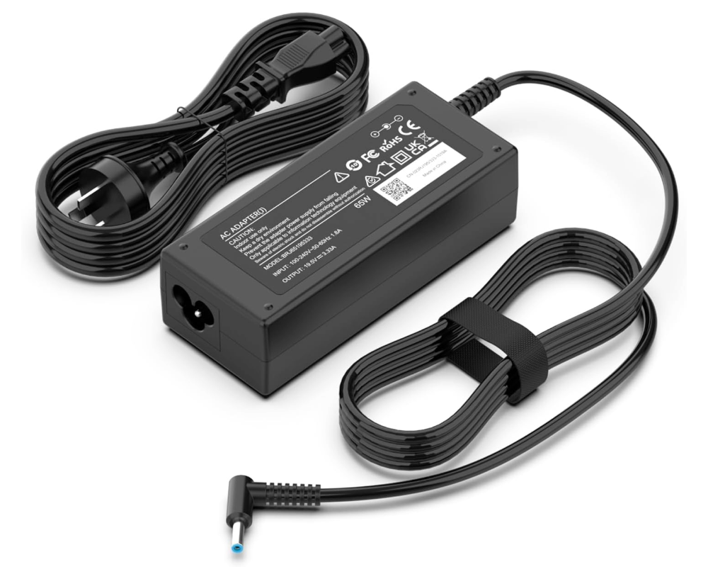 HP Laptop Charger 65W 45W Smart Blue Tip Power Adapter