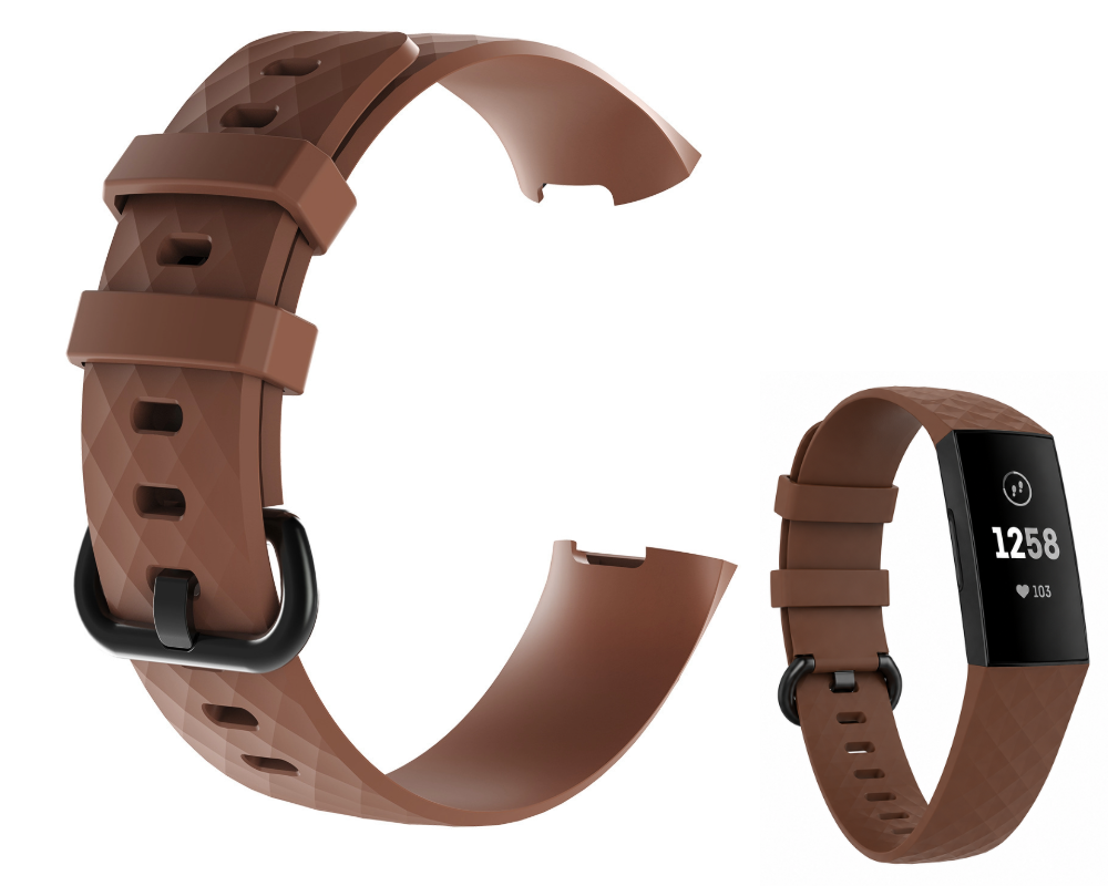Fitbit Charge 3 / 4 Strap Fitbit Belt Large Brown