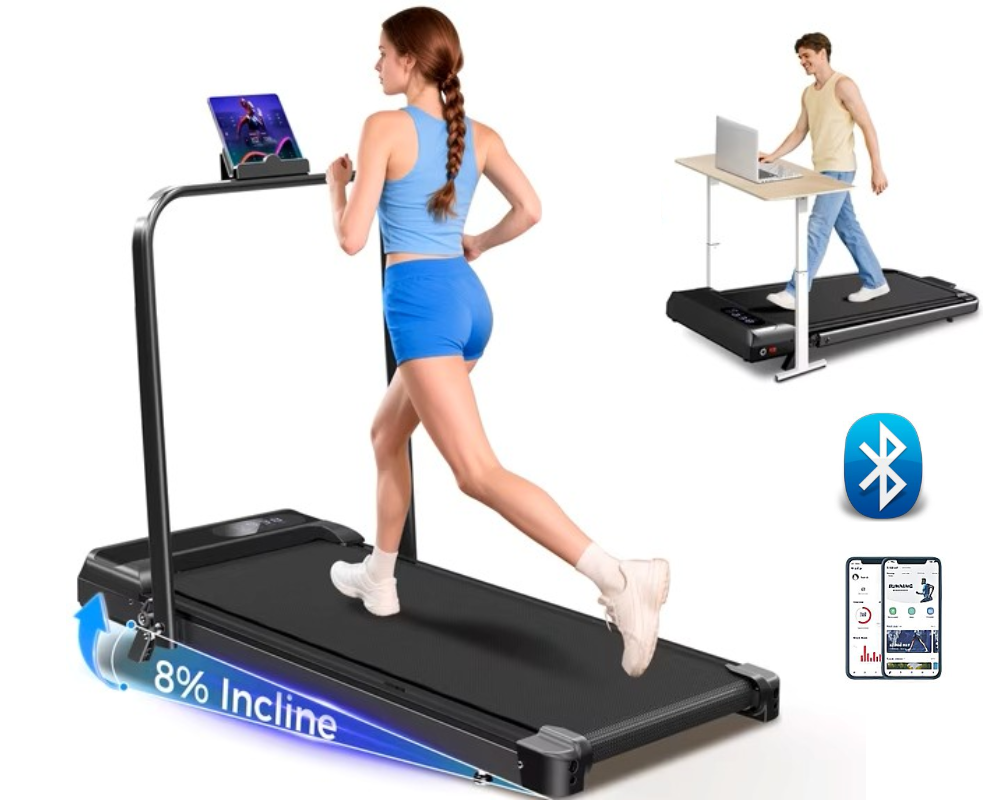 Foldable Walking Pad Treadmill Compact Flat