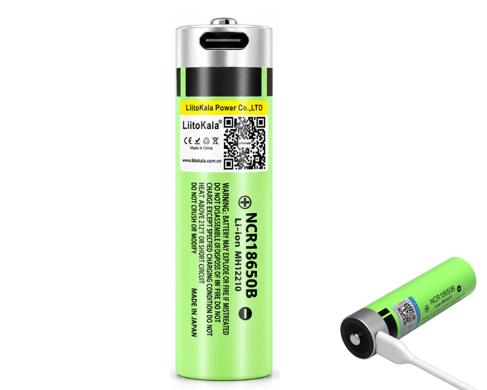 18650 Rechargeable Battery USB C