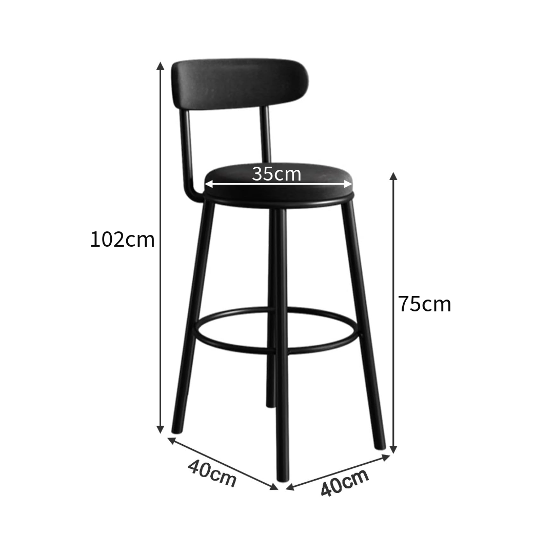 Bar Stools Velvet Upholstered Kitchen Chair Bar Stool