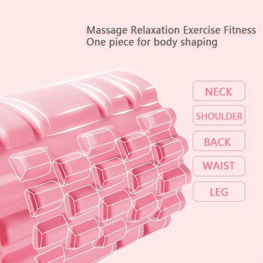 Yoga Foam Roller Physio Back Training Exercise Massage (Pink)