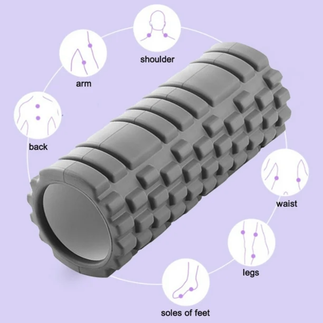 Yoga Foam Roller Physio Back Training Exercise Massage (Grey)