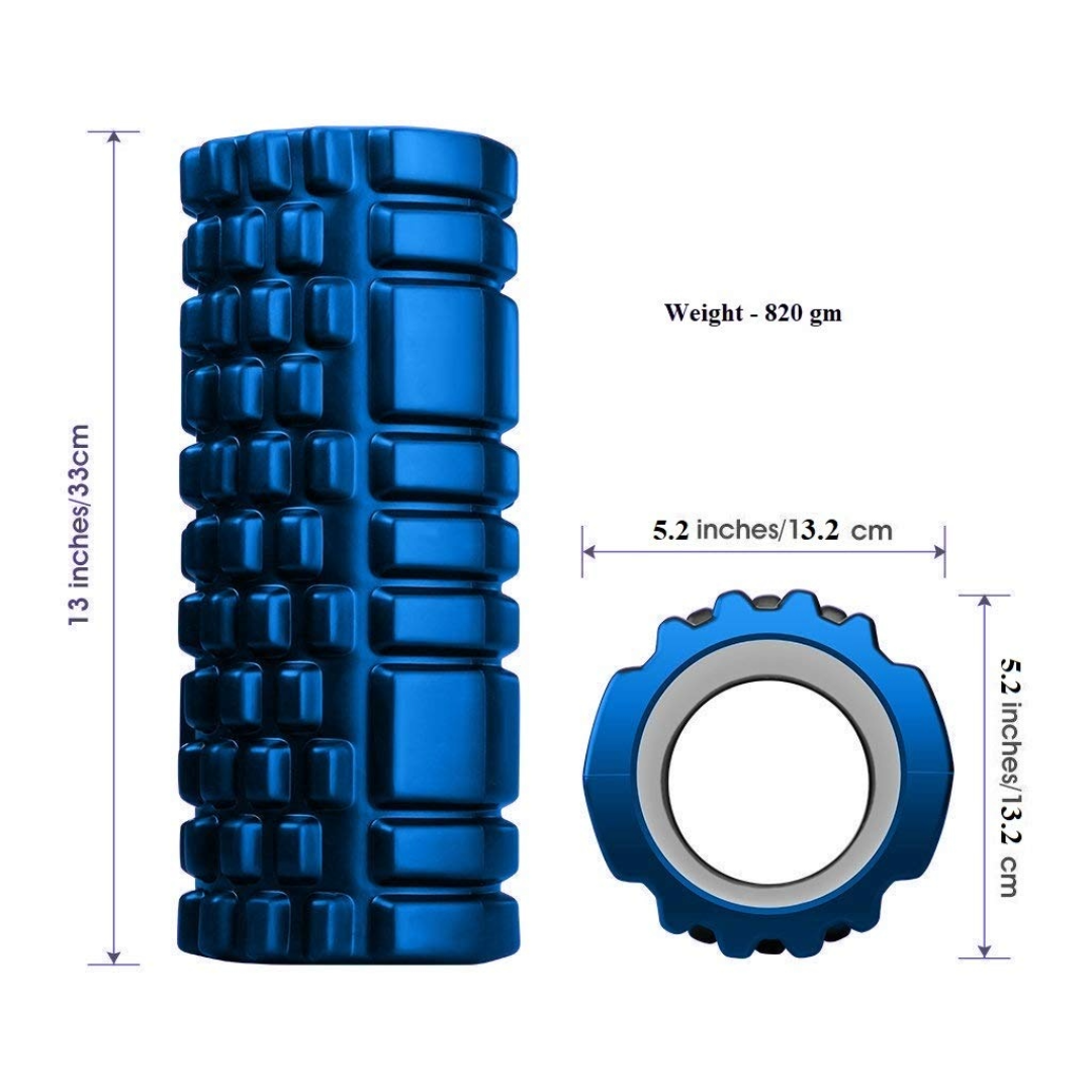 Yoga Foam Roller Physio Back Training Exercise Massage (Blue)