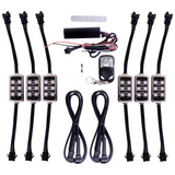 6Pcs Car Motorcycle RGB LED Neon Under Glow Light Strip Wireless Kit Remote