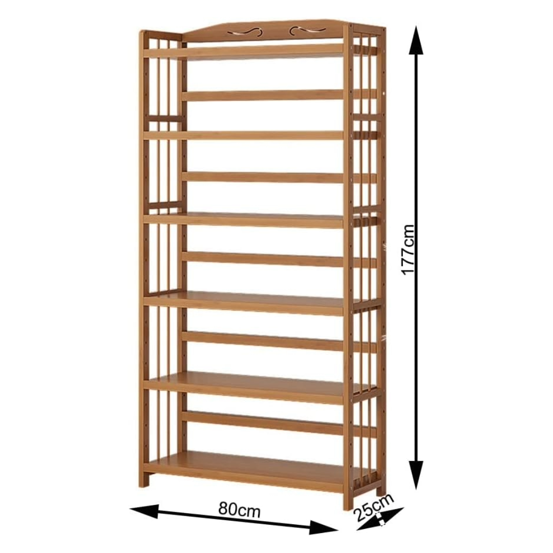 Bamboo Multi Layer Bookshelf 177 x 80cm