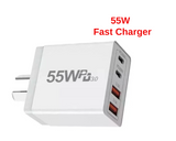 55W DUAL USB C PD Fast Charging Wall USB C Charger Power Adapter Type C