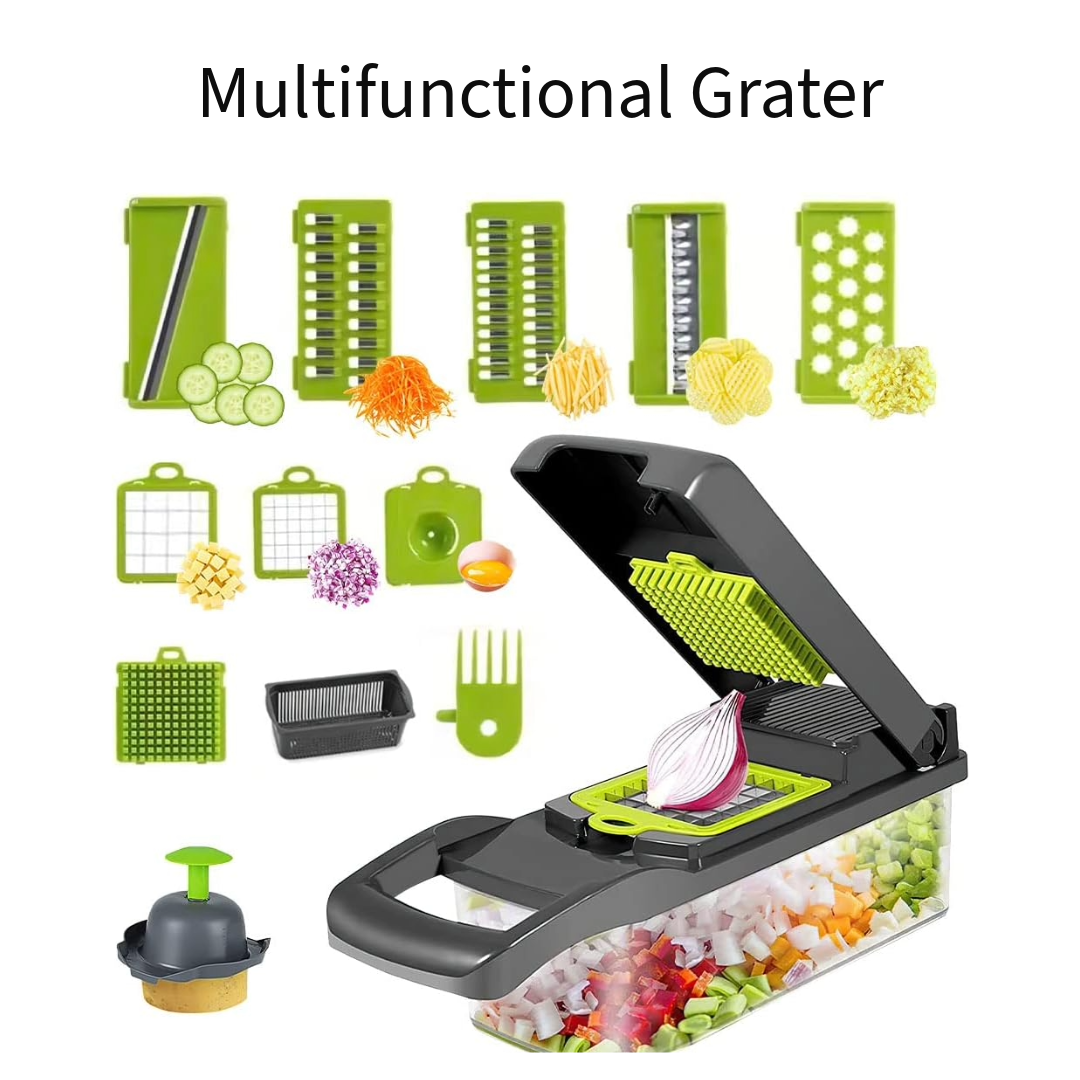 14 in 1 Multipurpose Chopper, Cutters, Grater Peeler Chipser, Slicer for Kitchen