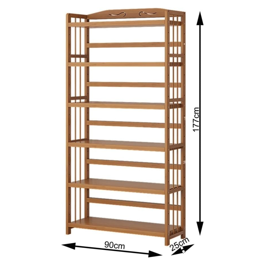 Bamboo Multi Layer Bookshelf 177x90cm