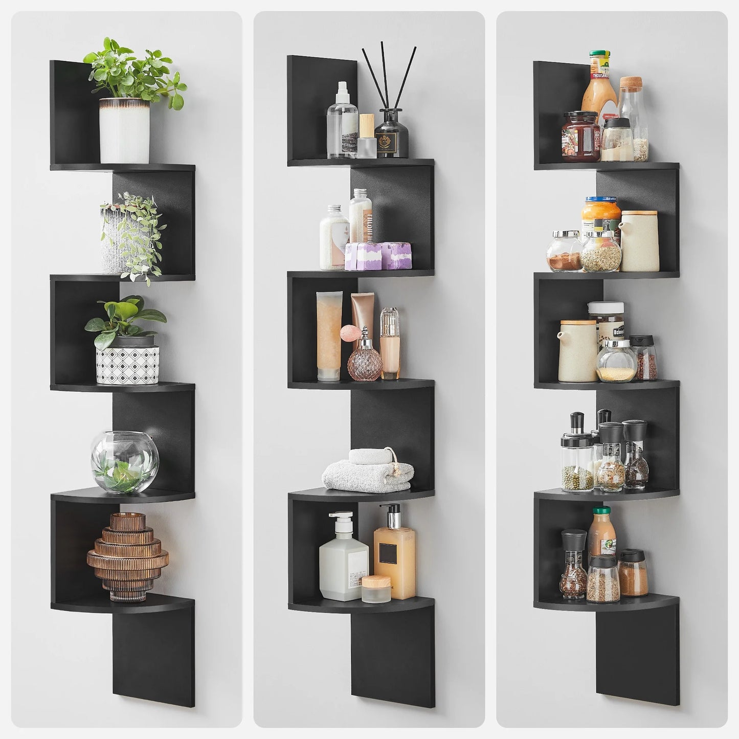 Elegant Bookshelf Corner Shelf