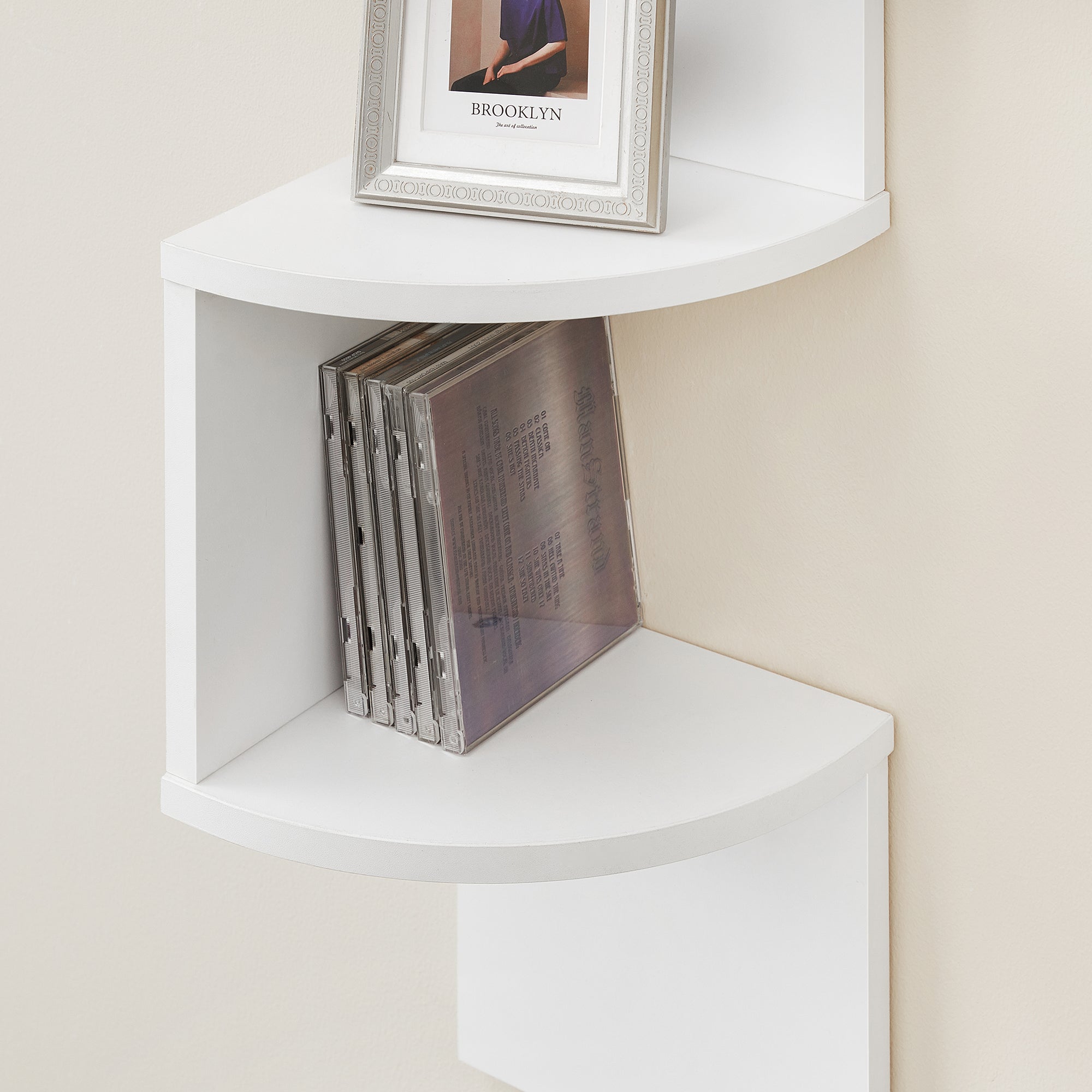 Vasagle 5-tier Floating Wall Bookshelf - White