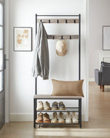 VASAGLE Coat Rack Stand Shoe Rack