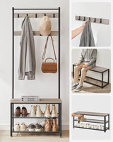 VASAGLE Coat Rack Stand Shoe Rack
