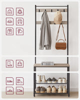 VASAGLE Coat Rack Stand Shoe Rack