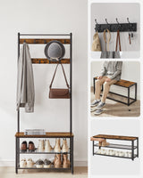 VASAGLE Coat Rack Stand Shoe Rack