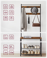 VASAGLE Coat Rack Stand Shoe Rack