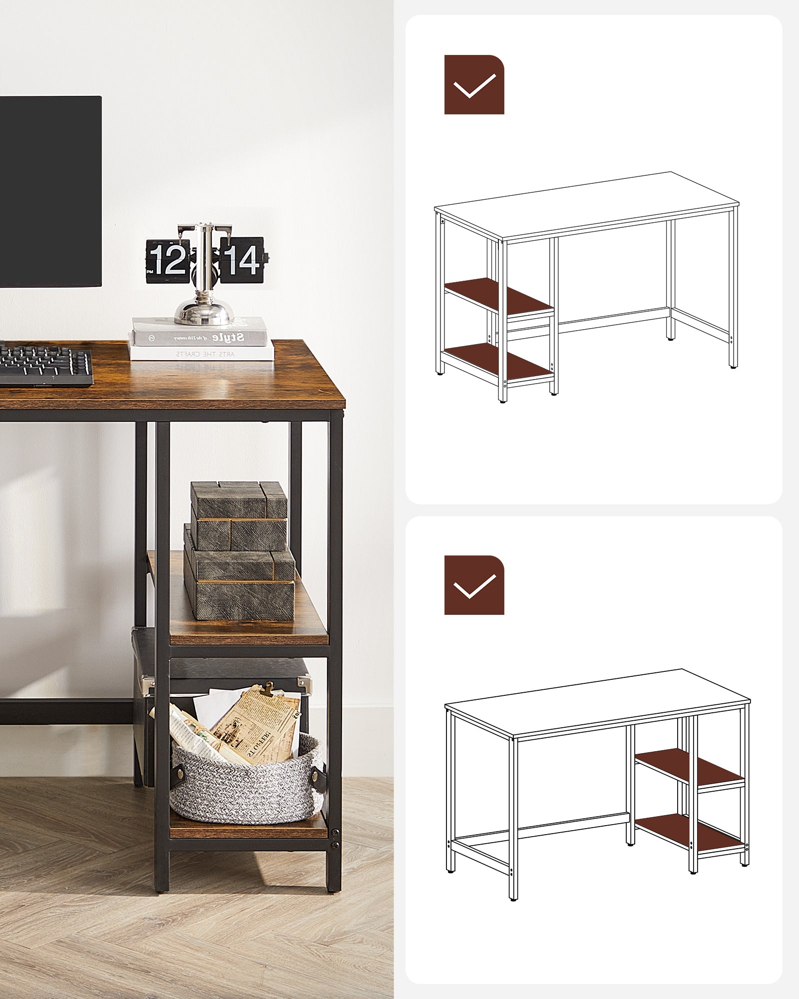 VASAGLE Computer Desk Office Table