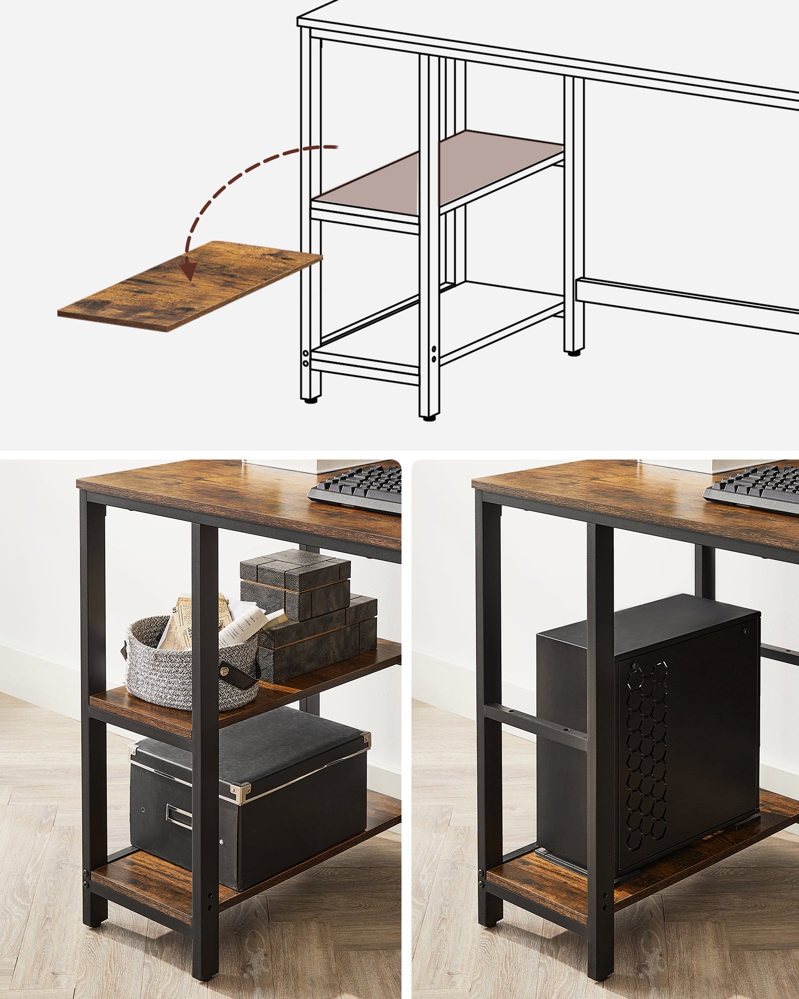 VASAGLE Computer Desk Office Table