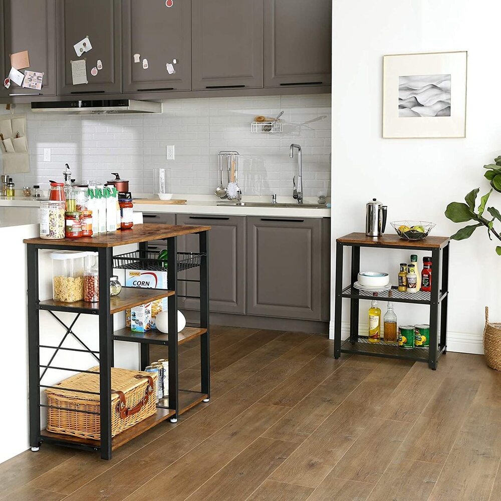 VASAGLE Serving Cart Trolley Kitchen Trolley