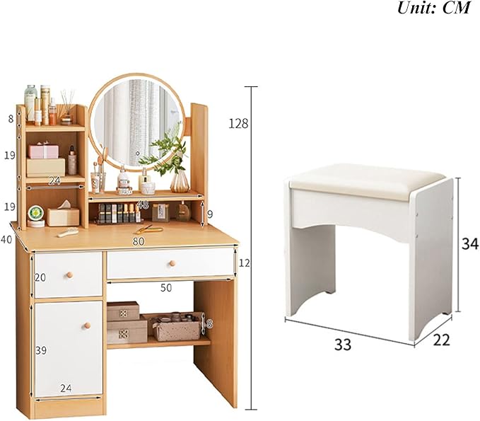 Vanity Dressing Table with Mirror
