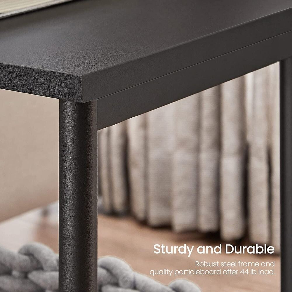 VASAGLE Bed Side Tables End Table (Black)