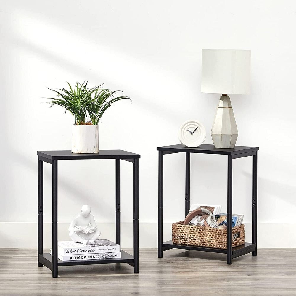 VASAGLE Side Table End Table (Black)