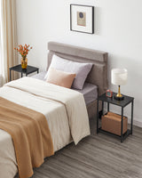 VASAGLE Bed Side Tables End Table (Black)