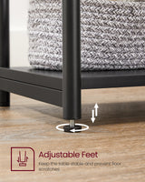 VASAGLE Bed Side Tables End Table (Black)
