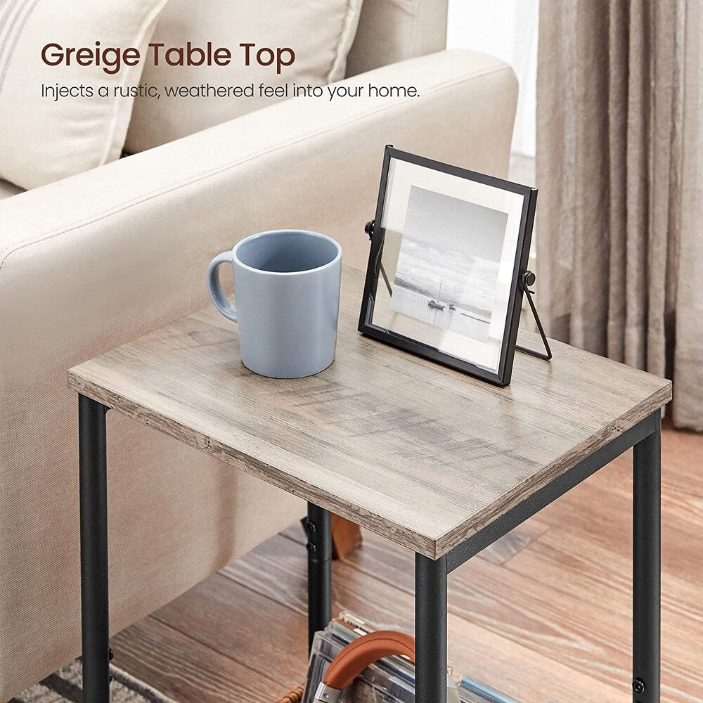 VASAGLE Side Tables End Table (Greige)