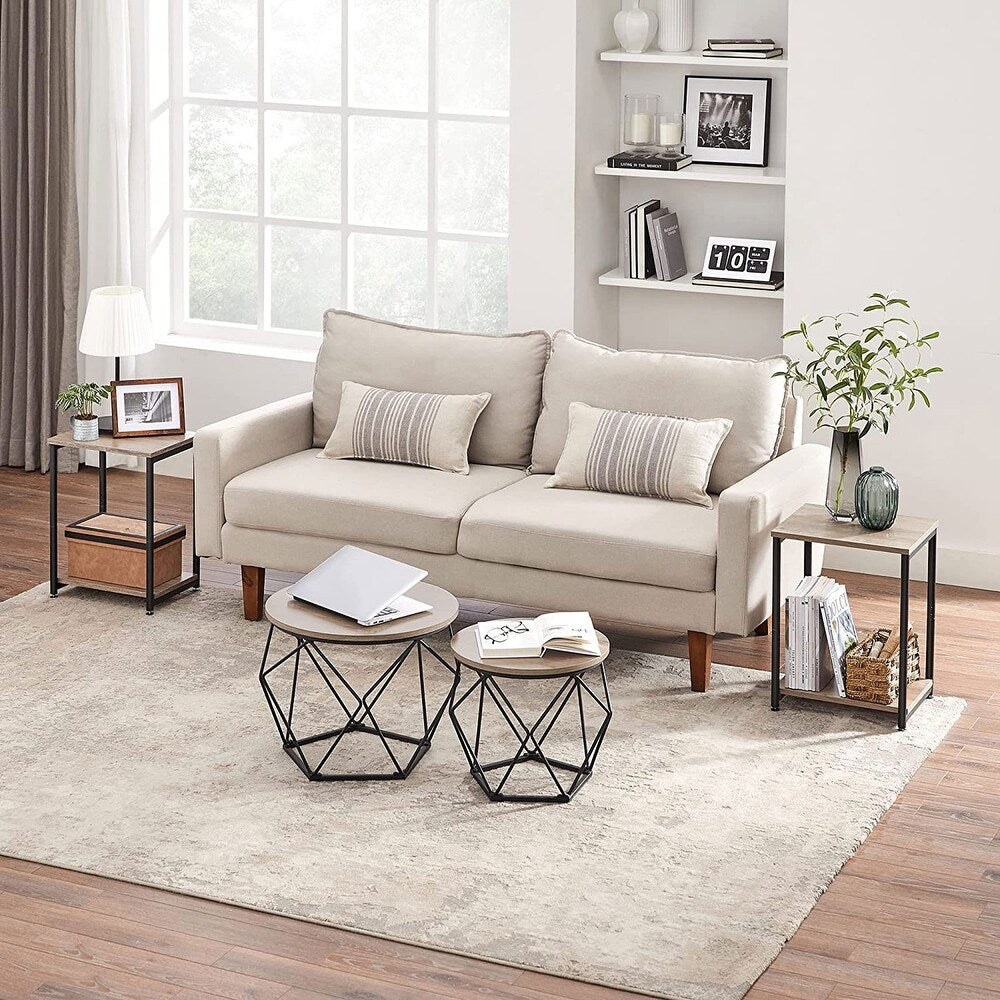VASAGLE Side Tables End Table (Greige)