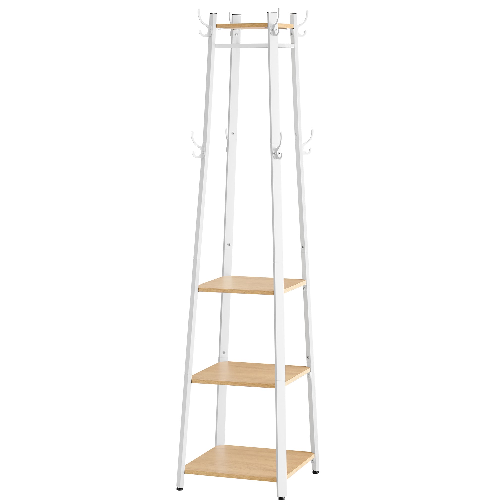 VASAGLE Industrial Coat Rack Stand - Oak