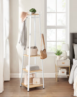 VASAGLE Industrial Coat Rack Stand - Oak