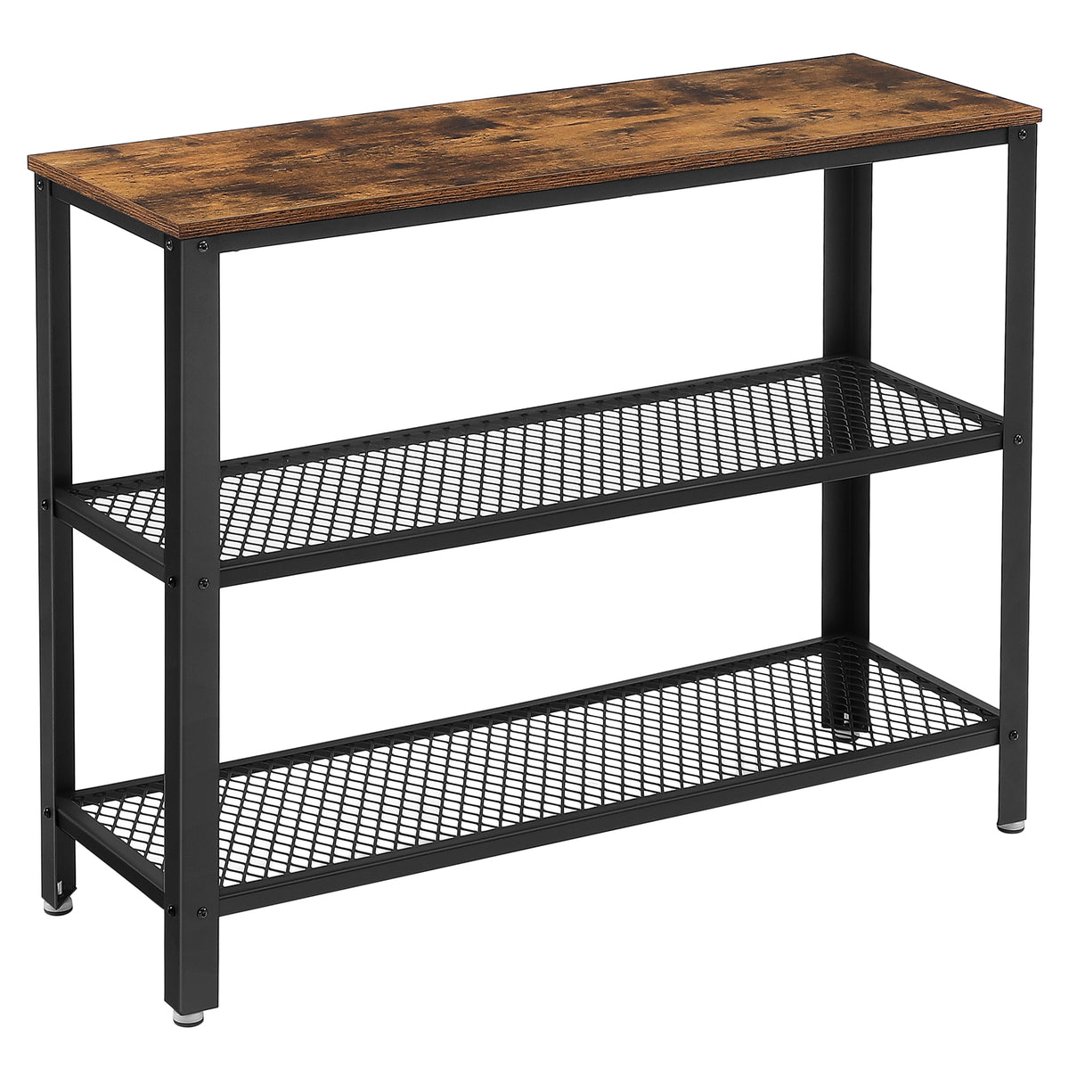 VASAGLE Industrial Console Table Hallway Table With Shelves