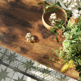 VASAGLE Industrial Console Table Hallway Table With Shelves
