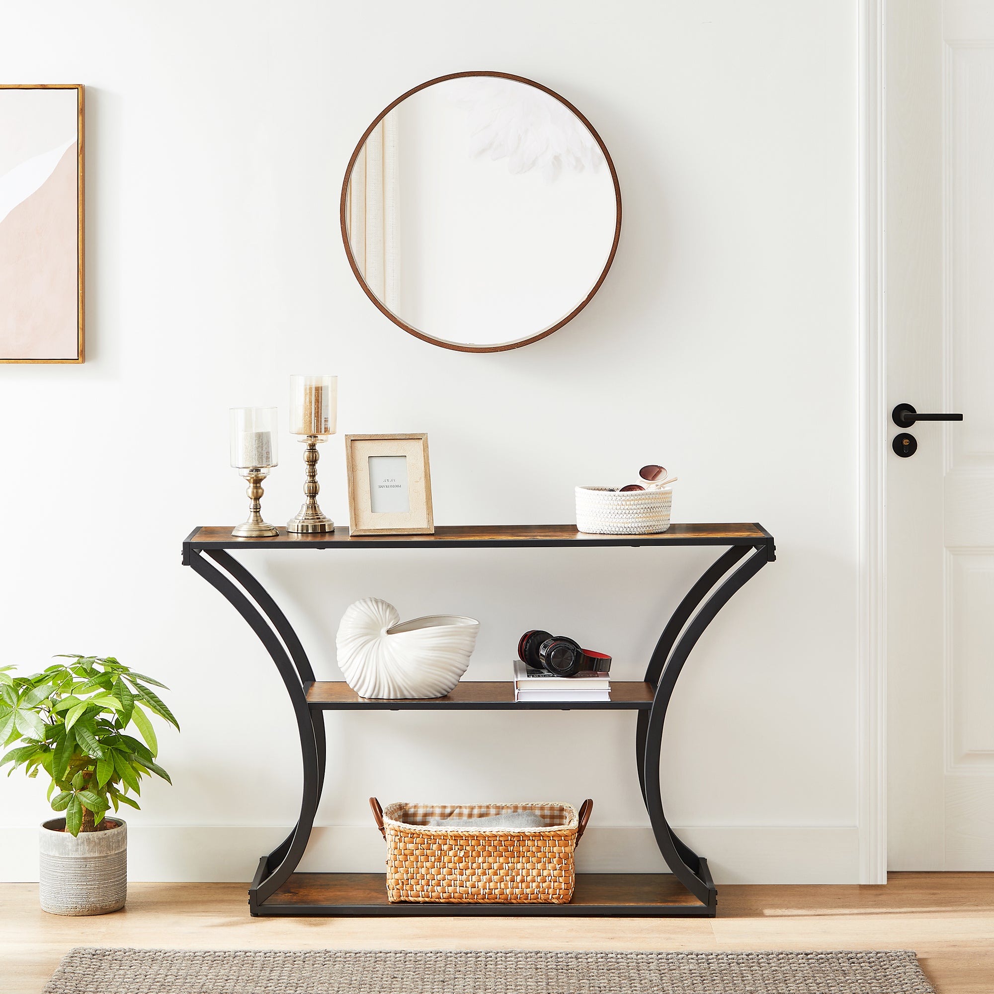 Vasagle 3-Tier Console Table with Curved Legs