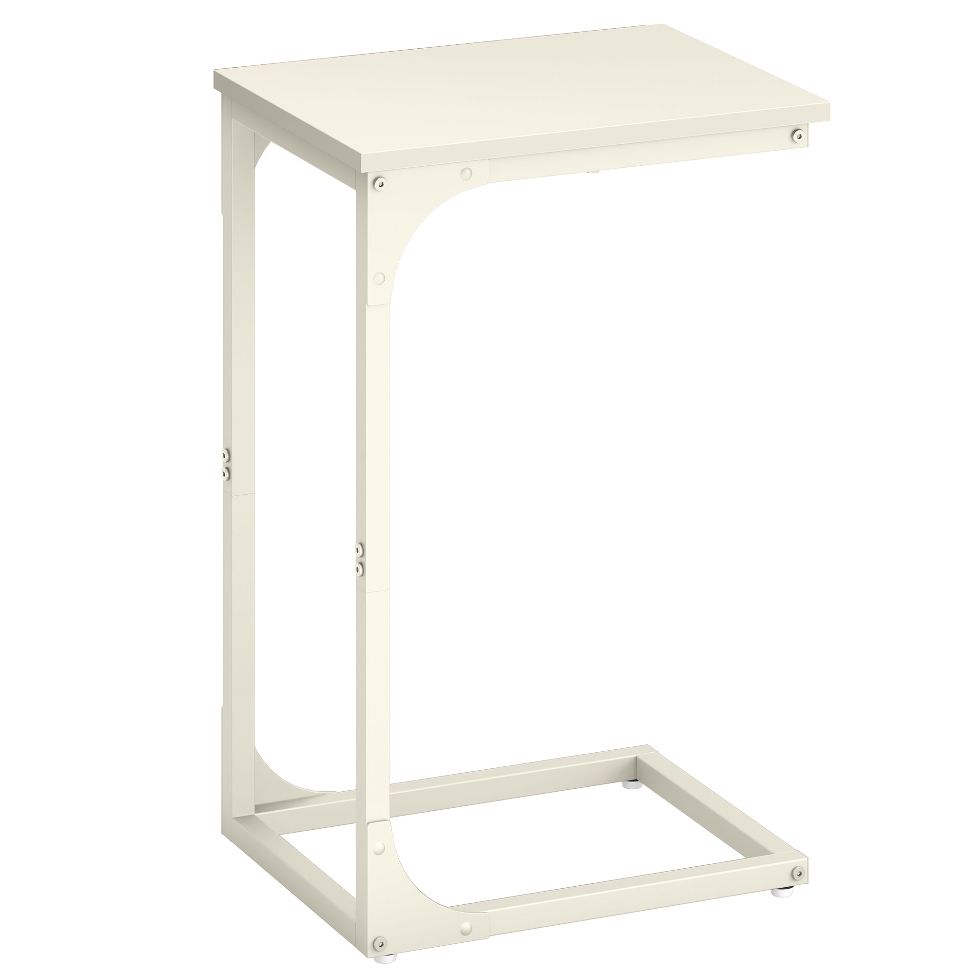 Vasagle C-Shaped End Table Bedide Laptop Table - White
