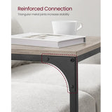 Vasagle C-Shaped End Table Bedside Laptop Table - Greige