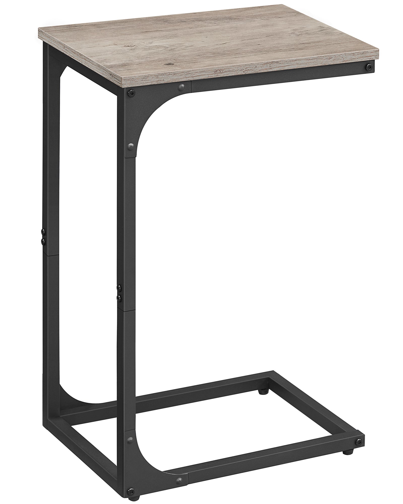 Vasagle C-Shaped End Table Bedide Laptop Table - Greige