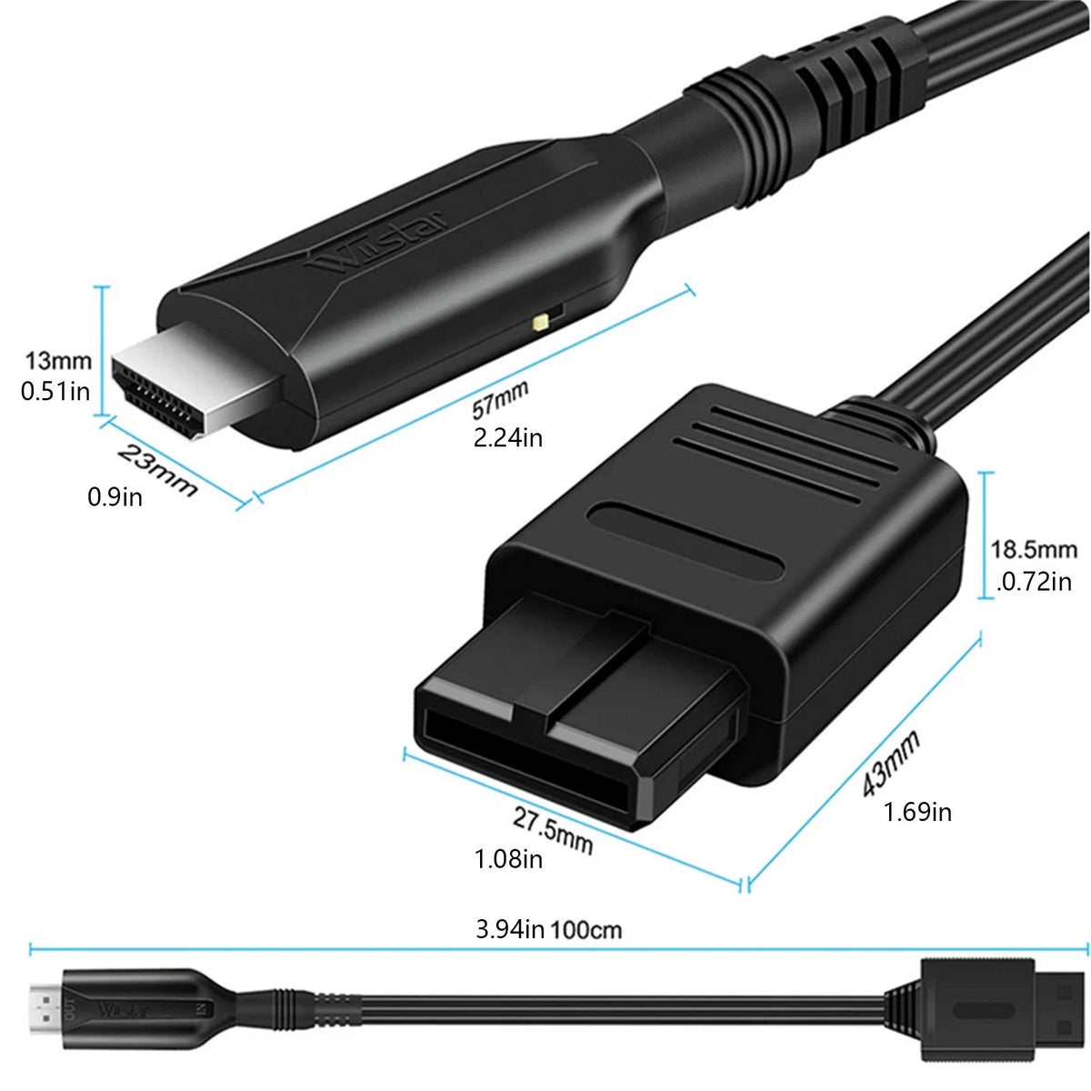 N64 To HDMI Converter Cable For HDTV Display N64 To 1080p HD