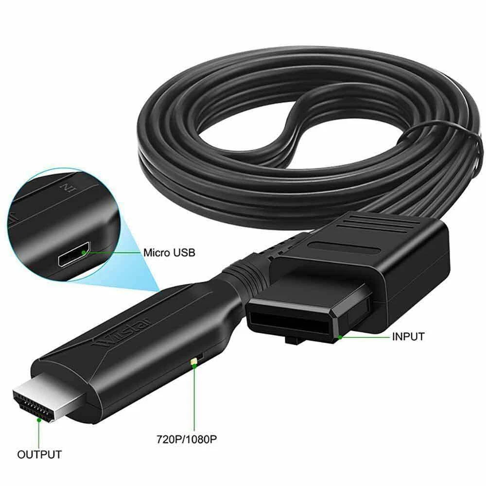 N64 To HDMI Converter Cable For HDTV Display N64 To 1080p HD